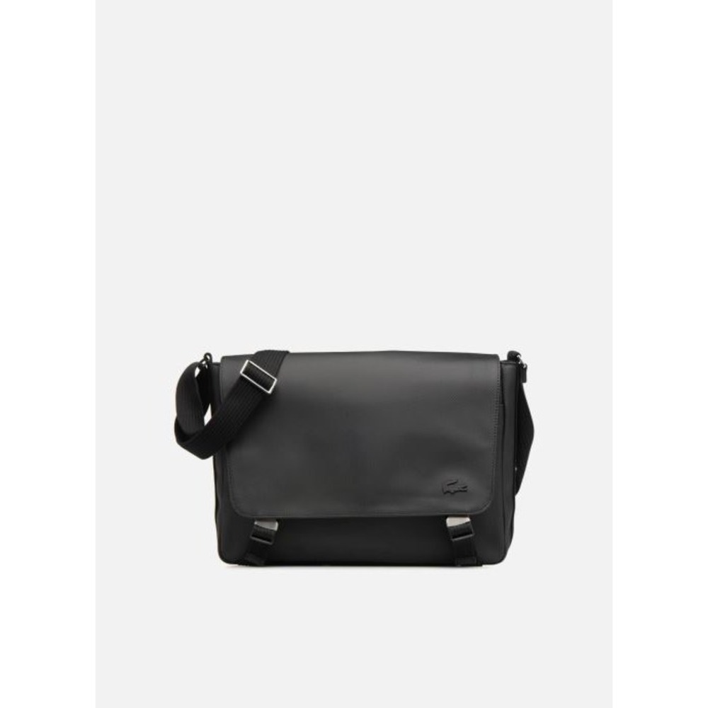 Lacoste Messenger Bag Adjustable Strap Black Mens NEW NWT